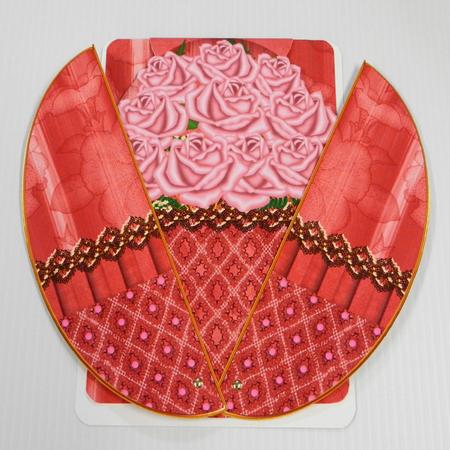 Pink Roses 3D Fab Opening Egg Card Mini Kit by Irene Drieman