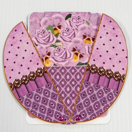 Lilac Pansies 3D Fab Opening Egg Card Mini Kit by Irene Drieman