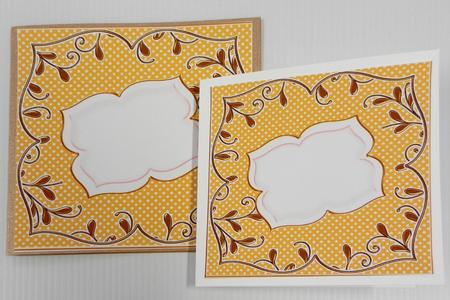 Gold Dotty Fancy 6in & 5in Insert Panel Sheet by Irene Drieman