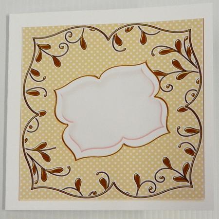 Cream Dotty Fancy 7in x 7in Square Insert Panel Sheet by Irene Drieman