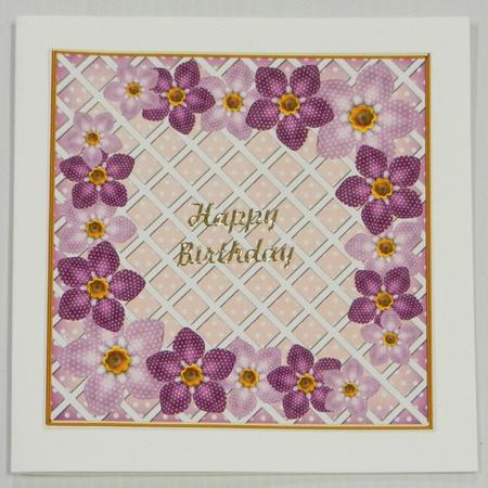 Lilac Fmk Corner 7in x 7in Square Insert Panel Sheet by Irene Drieman
