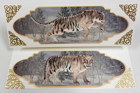 White Tiger Topper Set 3 by Irene Drieman