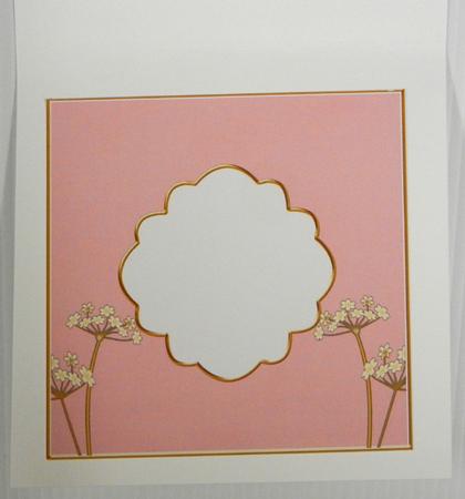 Dusky Pink Time Flower 7in x 7in Square Insert Panel Sheet by Irene Drieman