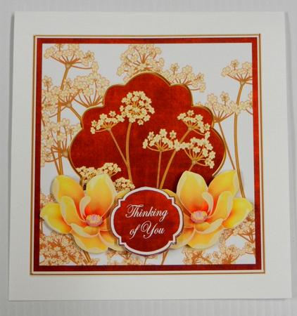 Sunrise Magnolia Thinking of You 7in Time Flower Deco Topper by Irene Drieman