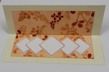 Vintage Tea Oriental Fern Diamond Ex Large Dl Folded Insert by Irene Drieman