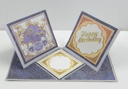 Blue Magnolia Just a Note 7in Time Flower Deco Topper by Irene Drieman