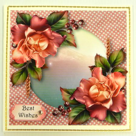 Vintage Polka Dots & Sunset Roses by Irene Drieman
