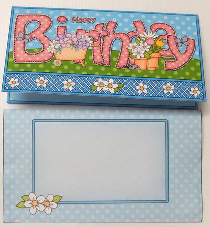 Birthday Gardening Money or Gift Wallet Card Kit by Irene Drieman