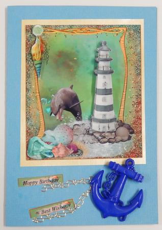 Ocean View Topper with Decoupage by Irene Drieman