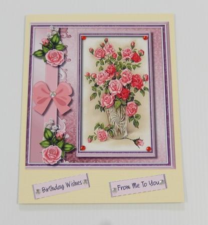 Beautiful Vase of Pink Roses  by Irene Drieman