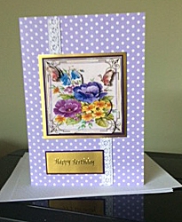 Bouquet of Happiness Fan Topper 2 by Irene Griffiths