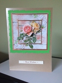 Vintage Rose Card Mini Kit and Decoupage by Irene Griffiths