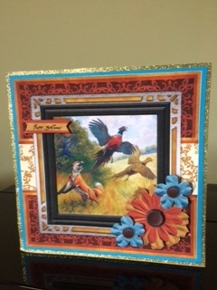 Fox & Pheasants Male Multi Use Quick Card by Irene Griffiths