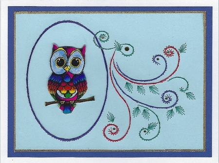 Birthday with the beautiful Owl by Irene Jardine
