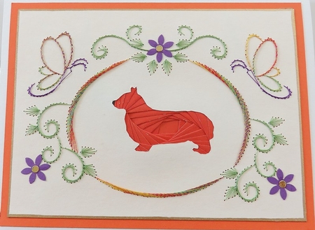 Corgi Dog Iris Folding Pattern/co-ordinates with Studio File by Irene Jardine