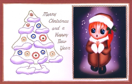 Christmas Carol Singer by Irene Jardine