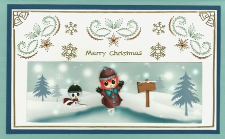 Ice Skating Girl in a Winter Wonderland by Irene Jardine