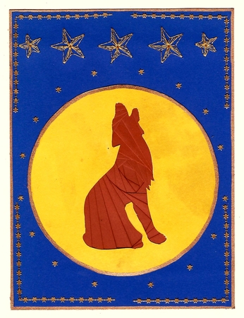 Howling Coyote Iris Folding Pattern by Irene Jardine
