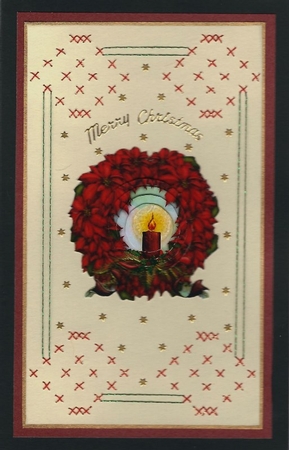 Poinsettia Glowing Wreath Topper with Pyramid Layers by Irene Jardine