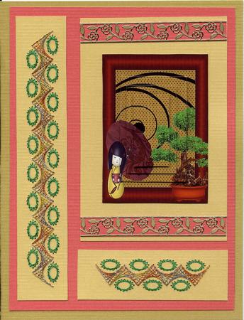 Oriental Pyramid 2 Card Sheet by Irene Jardine
