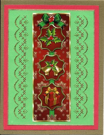 Merry Christmas Tall Dl Card Front with Step by Step by Irene Jardine