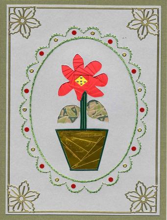 Poinsettia in a Flower Pot by Irene Jardine