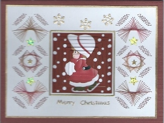 Christmas Girl Square Pyramid 2 by Irene Jardine