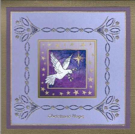 Xmas Dove Circle Pyramage Topper by Irene Jardine