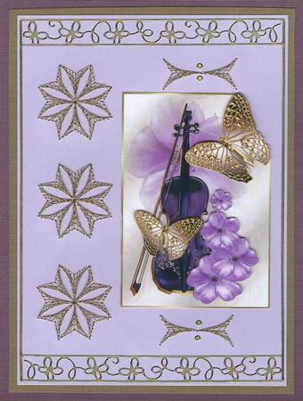Corner Card Music and Flowers by Irene Jardine