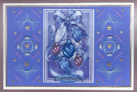 Beautiful Blue Baubles and Glitter  by Irene Jardine