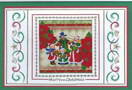 The Choir Singing with Poinsettia by Irene Jardine