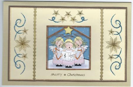 Xmas Nativity the Heavenly Choir Circle Pyramage by Irene Jardine