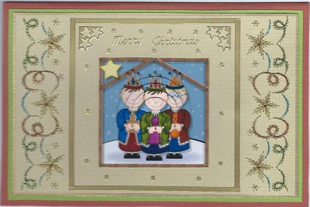 Xmas Nativity We Three Kings Circle Pyramage by Irene Jardine