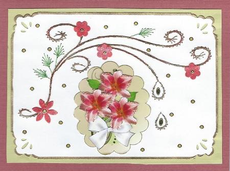 Lilium in Orange All Occasions Card by Irene Jardine