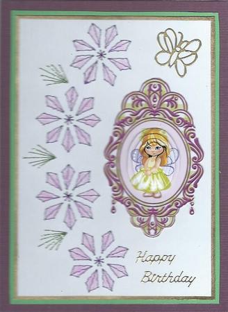 Cute Fairy Girl Swag Frame Pyramage Design by Irene Jardine