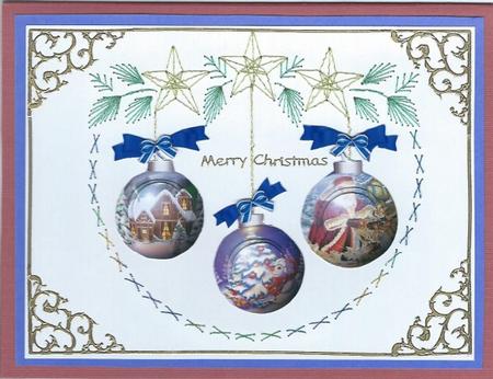 Christmas Scene Ornaments Topper & Pyramid Layers by Irene Jardine
