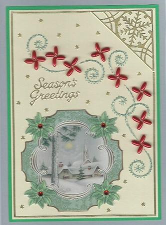 Winter Pub Both of You Lattice Corner 8in Topper by Irene Jardine