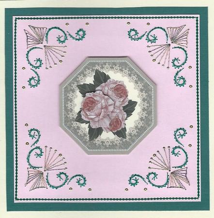 Vintage Roses Octagon by Irene Jardine