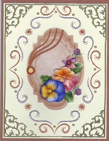 Summer Pansies Decoupage Topper by Irene Jardine