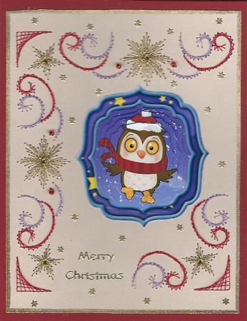 Double Curve Frame Pyramage Topper Tweeto Owl by Irene Jardine