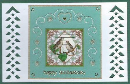 Vintage Painted Birds Pyramid Topper & Sentiments by Irene Jardine