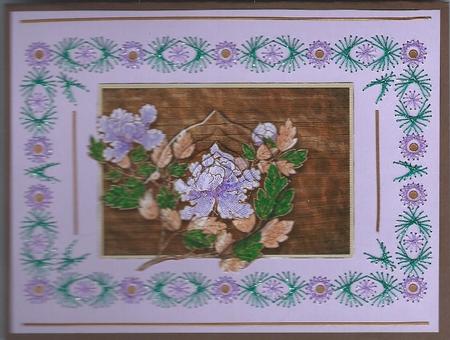 Japanese Floral Notecards 8, Peony, A5 Pyramid Card by Irene Jardine