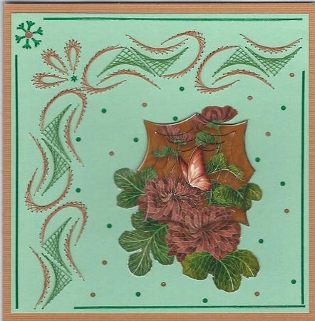 Japanese Floral Notecards 9, Chrysanthemum, A5 Pyramid Card by Irene Jardine