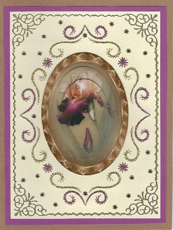 Fabulous Iris Oval Pyramid Topper by Irene Jardine