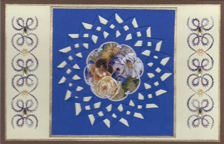 White Rose and Pansy Card with Petal Stacker by Irene Jardine