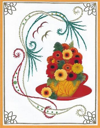 Gorgeous Gerberas in a Teacup by Irene Jardine