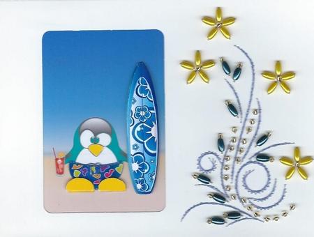 Surfing Penguin by Irene Jardine