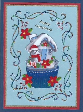 Cupcake Snowman Over the Corner by Irene Jardine