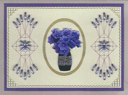 African Vase with Flower Decoupage by Irene Jardine