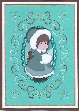 Lovely Christmas Girl All Wrapped Up. by Irene Jardine